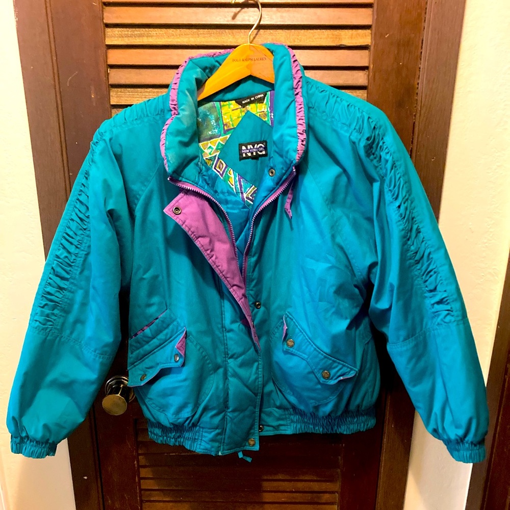 Vintage New York Girl Women's Coat - Size Medium